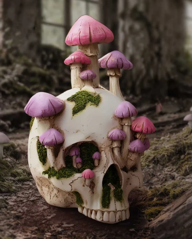 Sporebound Magic Mushroom Totenschädel 29,5cm