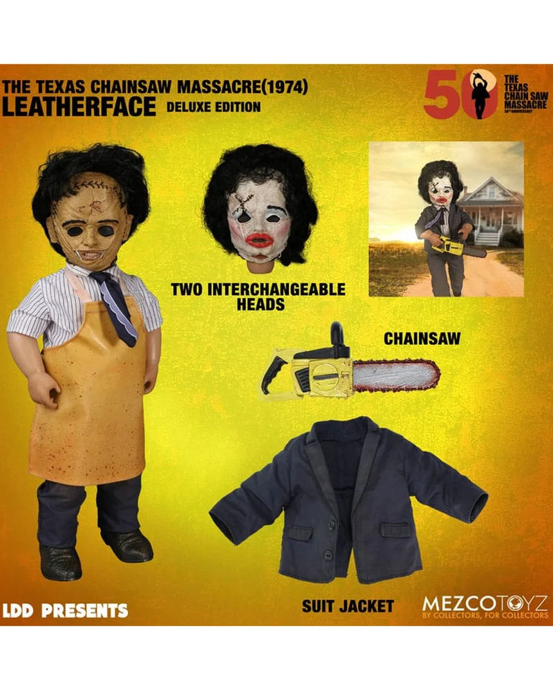 Living Dead Dolls Puppe Leatherface Deluxe Version 27cm