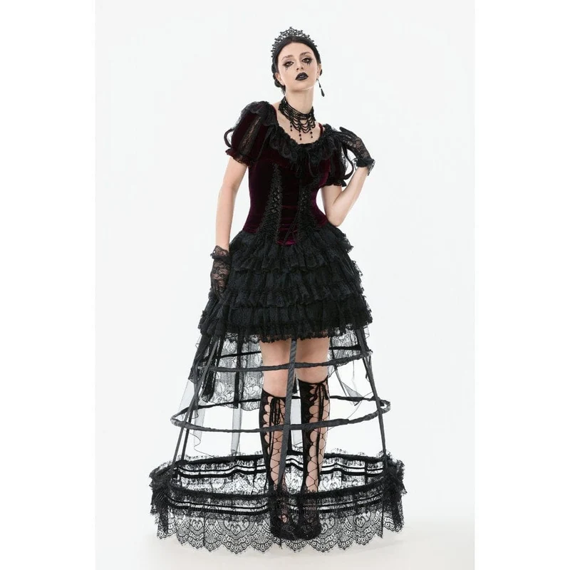 Gothic-Puppenkragen-Samtumhang für Damen