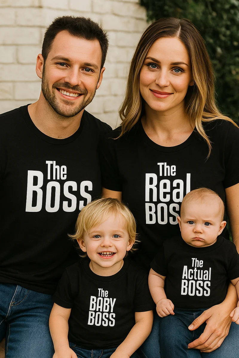 Bedruckte T Shirts Familie