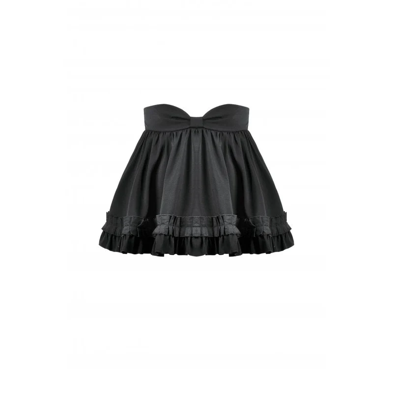 Gothic Lolita-Faltenrock mit Schleife an der Taille für Damen