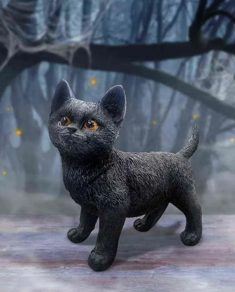 "Charmed Companion" Schwarze Katzenfigur 20cm