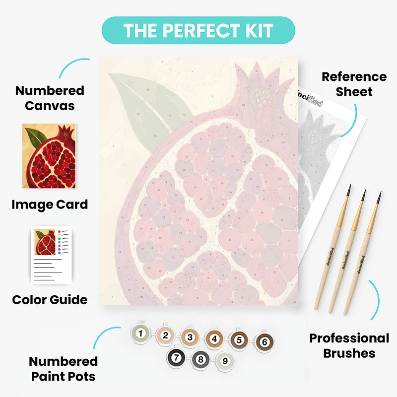 Split Pomegranate - Paint by Numbers Kit