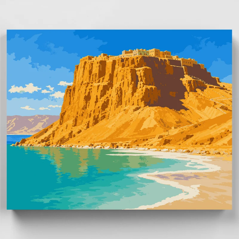 Masada Desert Fortress - Paint by Numbers Kit