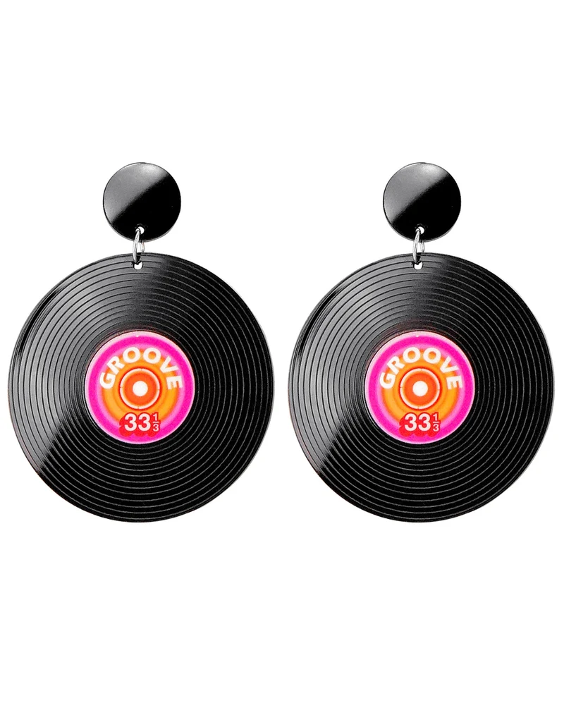 80s Schallplatten Ohrringe