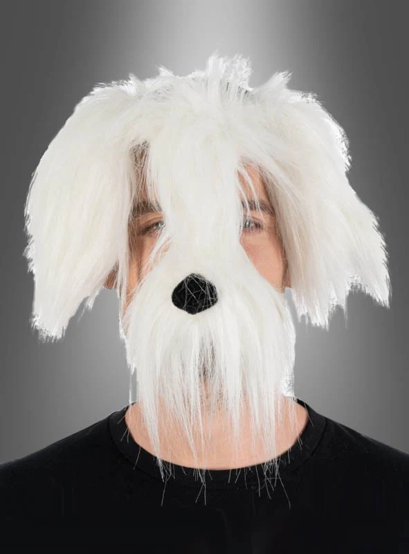 Witzige Hundemaske Schnauze mit Ohren