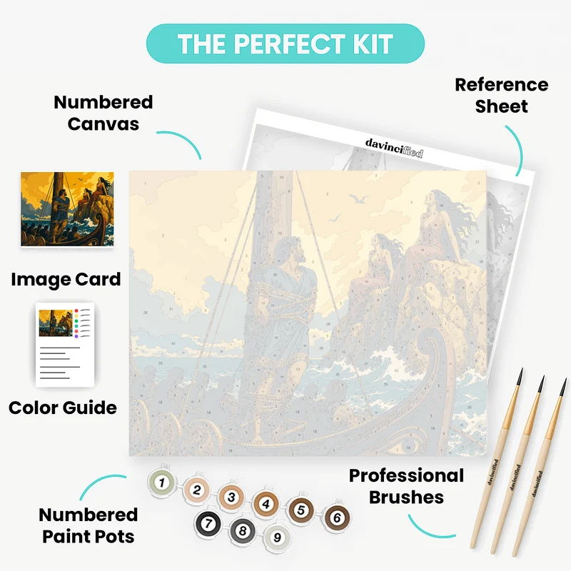 Odysseus and the Sirens - Paint by Numbers Kit