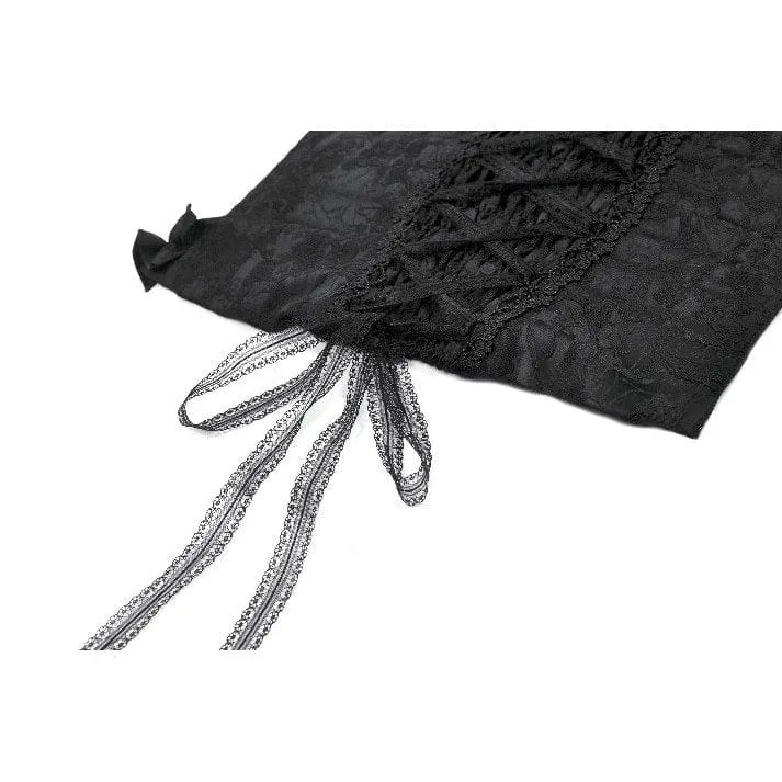 Gothic-Blumen-Jacquard-Tanktop für Damen