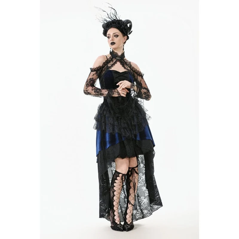 Gothic Shrug aus transparenter Blumenspitze für Damen