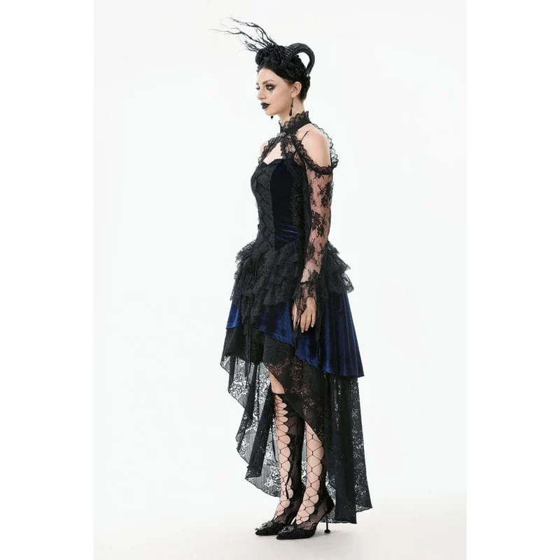 Gothic Shrug aus transparenter Blumenspitze für Damen