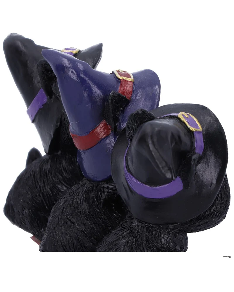 Drei Schwarze Weise Hexenkatzen 11,5cm