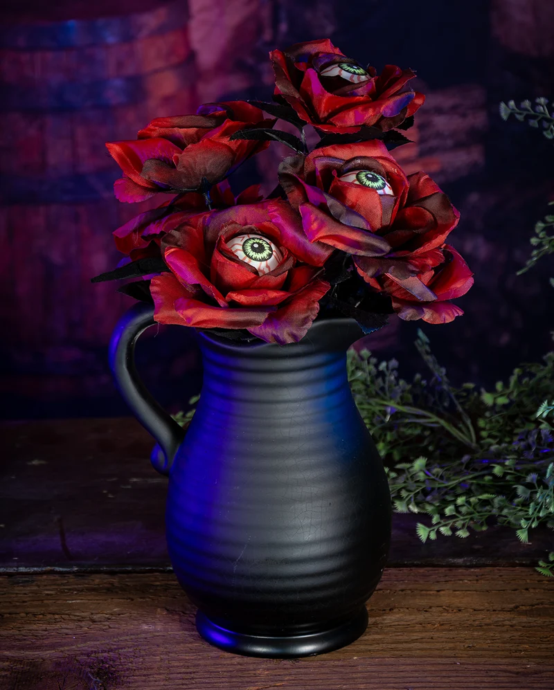 Roter Rosenstrauß mit Augen 35cm