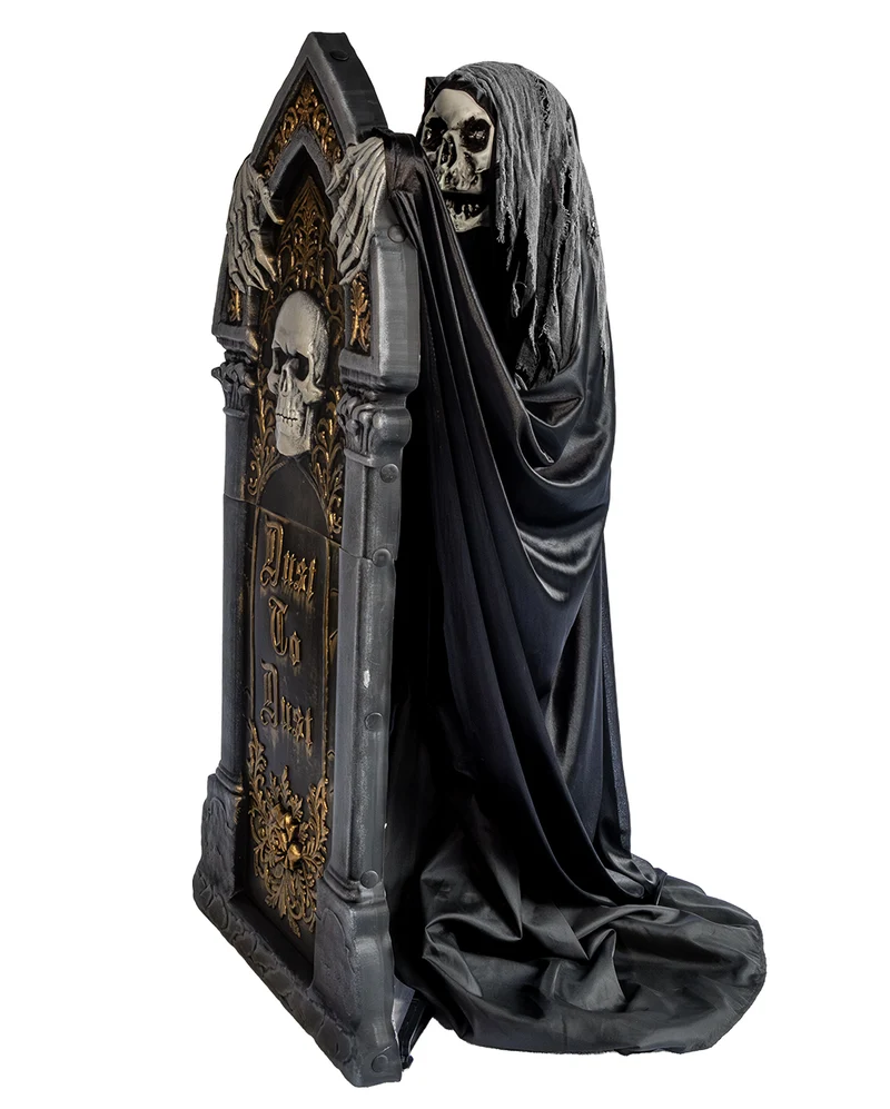 Hinter dem Grabstein Hervorhebender Fetzenreaper Animatronic 140cm