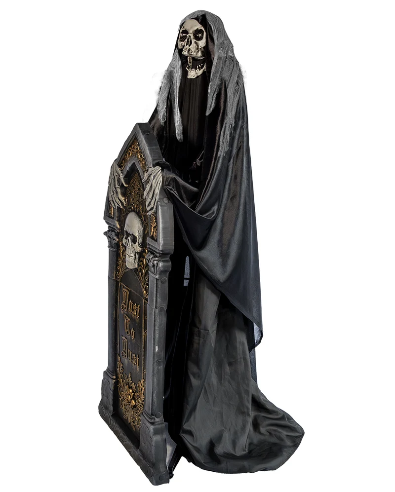 Hinter dem Grabstein Hervorhebender Fetzenreaper Animatronic 140cm