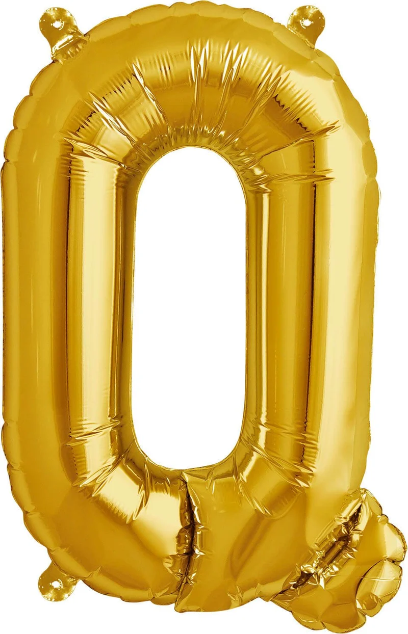 Buchstaben Ballon Q Gold