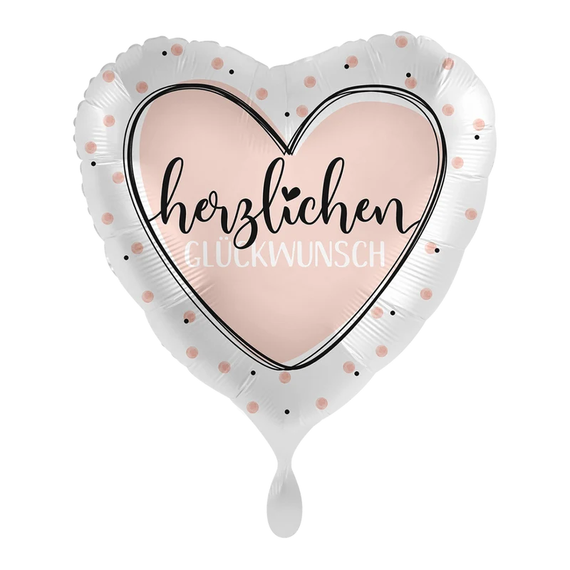 Herzballon "Herzlichen Glückwunsch"