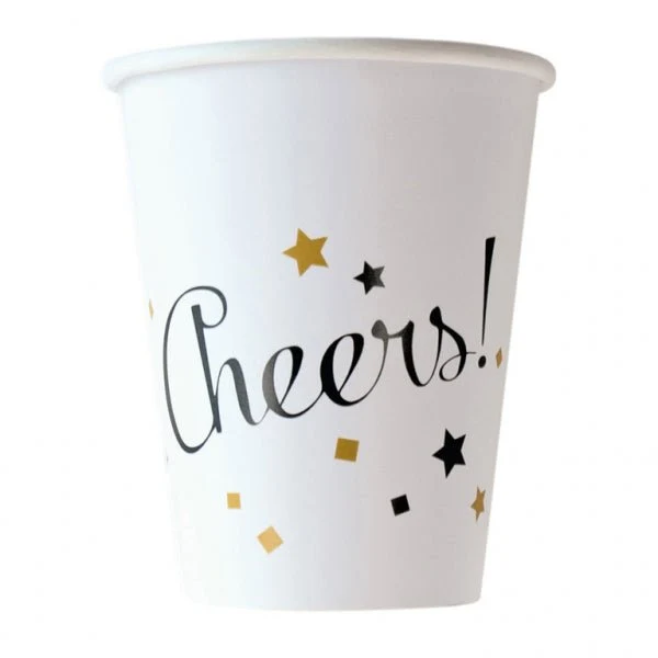 Pappbecher "Cheers" 8 Stk.