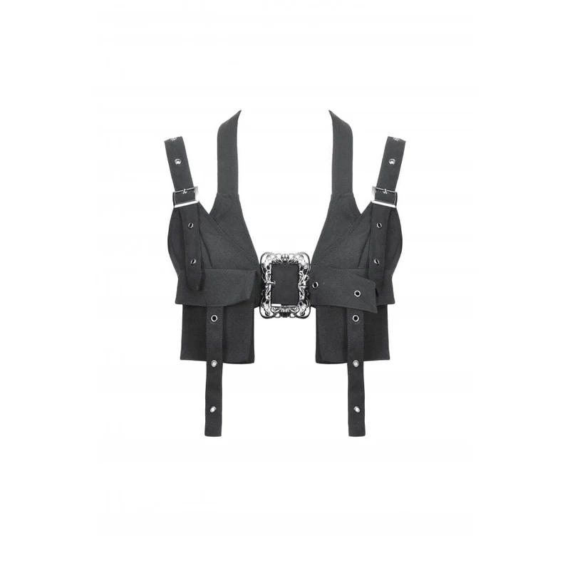 Damen-Utility-Weste mit Punk-Schnalle