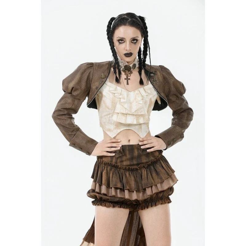 Steampunk-Umhang mit Puffärmeln für Damen