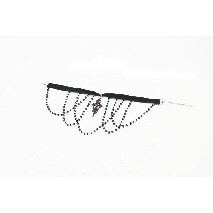 Gothic Mehrlagiges Samt-Halsband für Damen