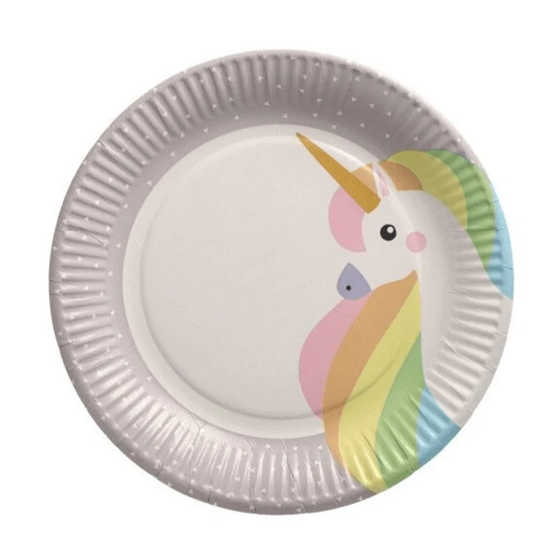 Pappteller Einhorn 10 Stk. Ø 23cm
