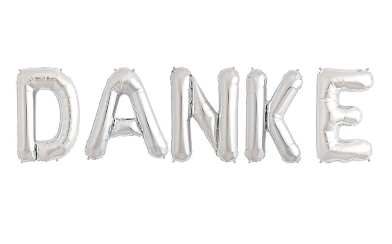 Ballonschriftzug "Danke"