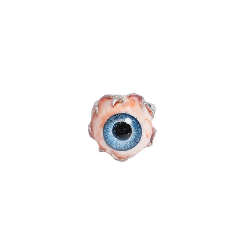 Punk-Ring mit blauem Augapfel für Damen