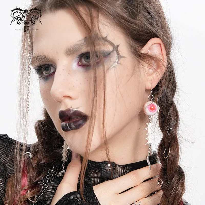 Punk-Fischschwanz-Augapfel-Ohrringe für Damen