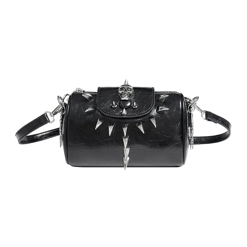 Damen Punk Totenkopf Nieten Kette Tasche