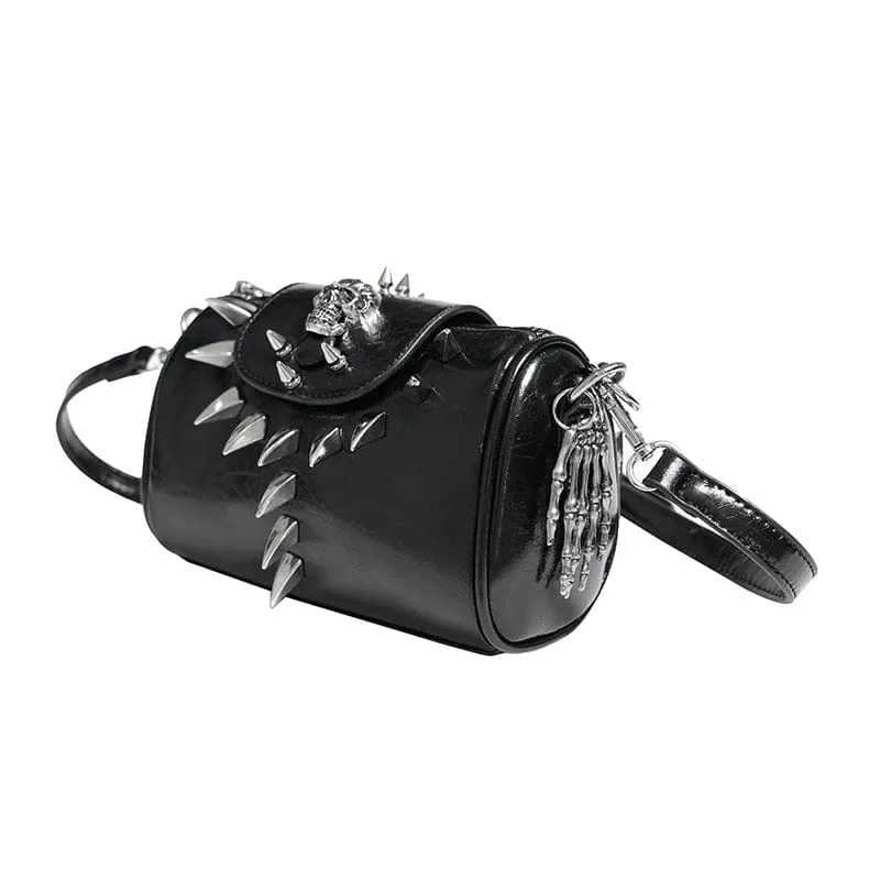 Damen Punk Totenkopf Nieten Kette Tasche