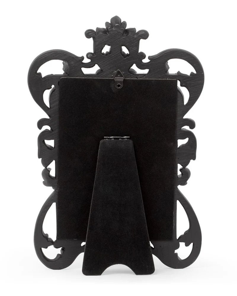Schwarzer Barock Gothic Spiegel 26,5cm