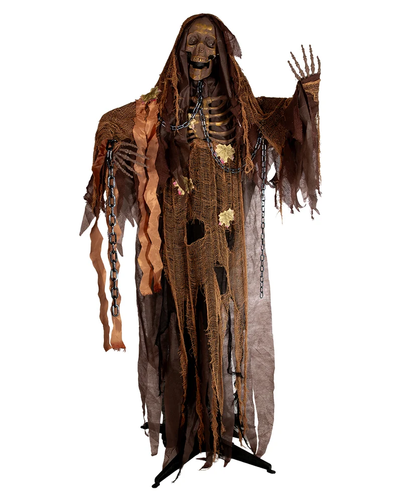 Vermoderter Kompost Zombie Standfigur mit Licht & Sound 160cm