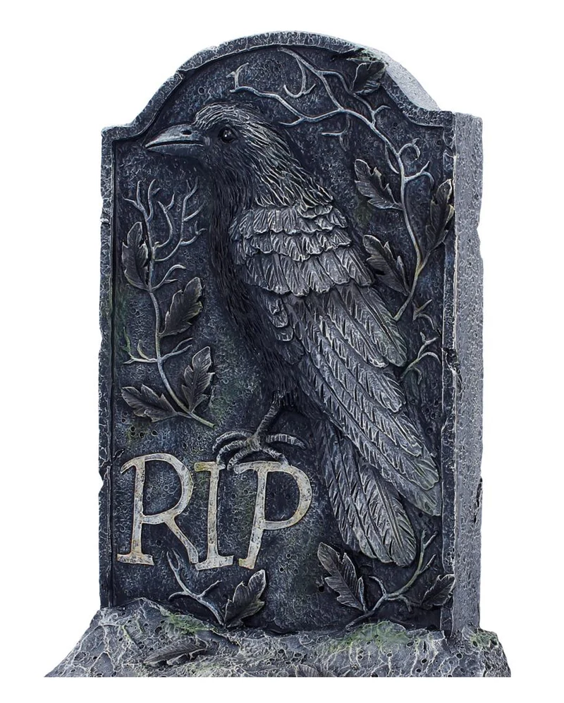 "The Last Perch" Raben Grabstein 25cm