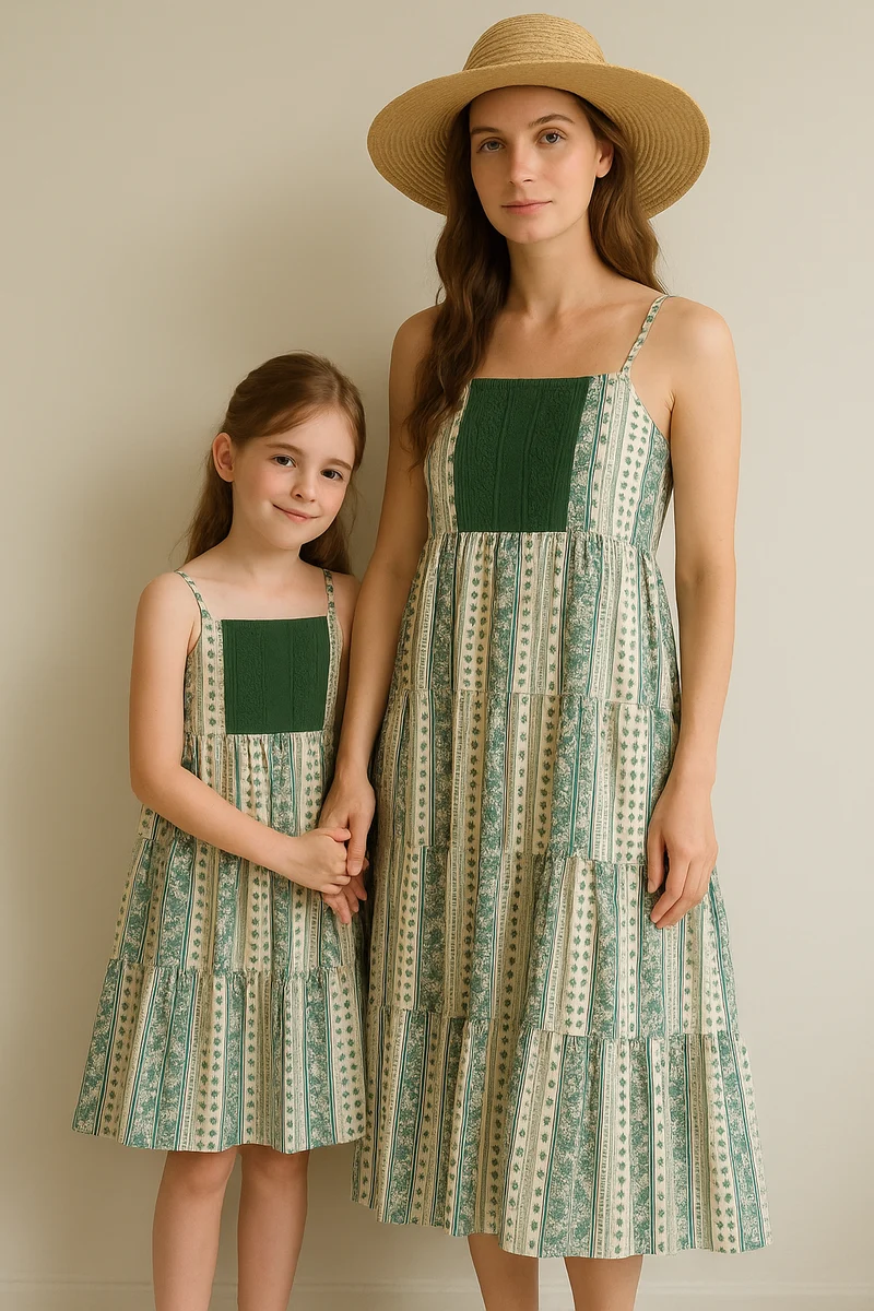 Mutter Tochter Kleid Herbst