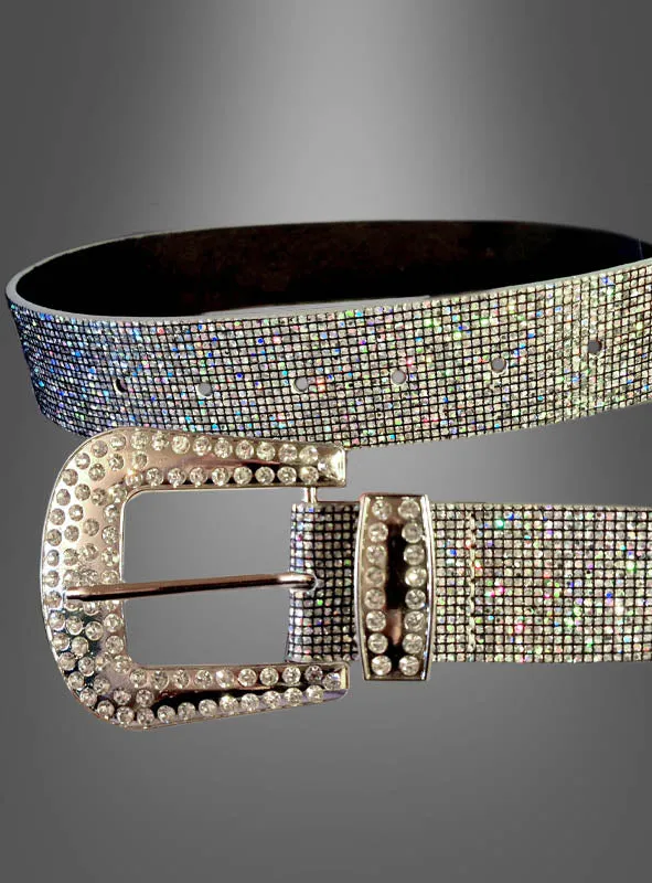 Funkelnder Gürtel mit Strass Schnalle