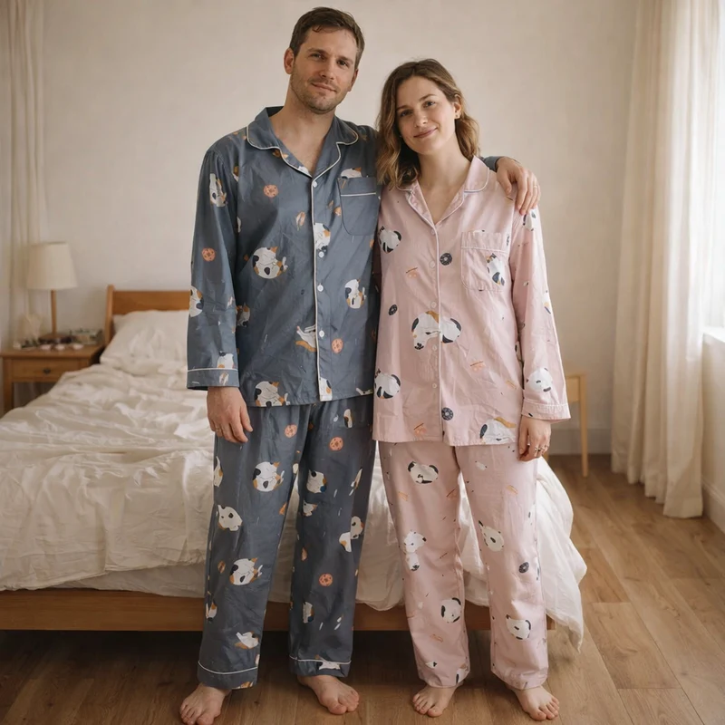 Katzen Matching Pyjamas Couple