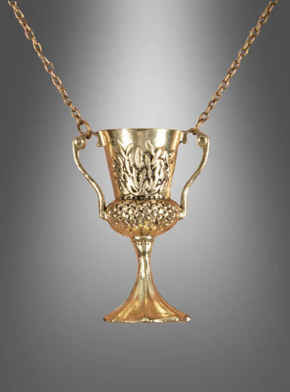 Goldene Kette mit Kelch Anhänger