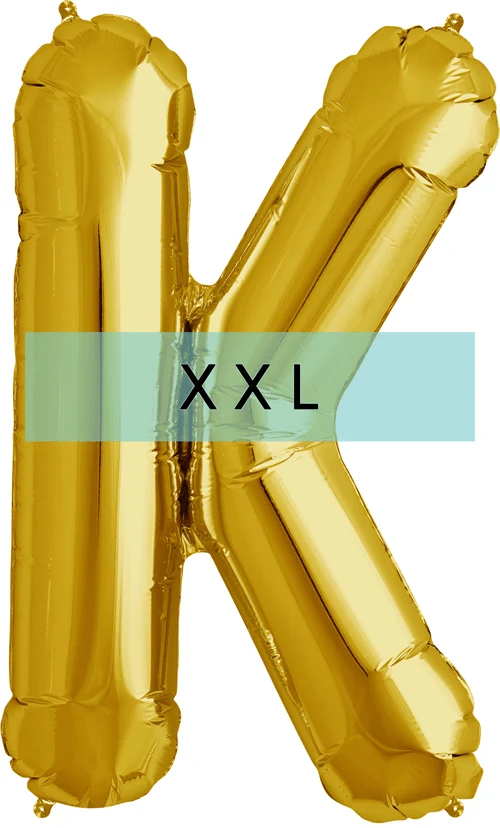 Buchstaben Ballon K XXL Gold