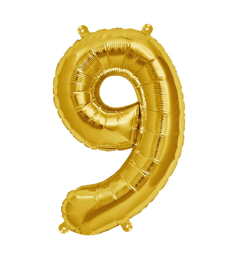 Zahlen Ballon 9 Gold