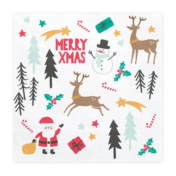 Servietten "MERRY X-MAS" 20 Stk.