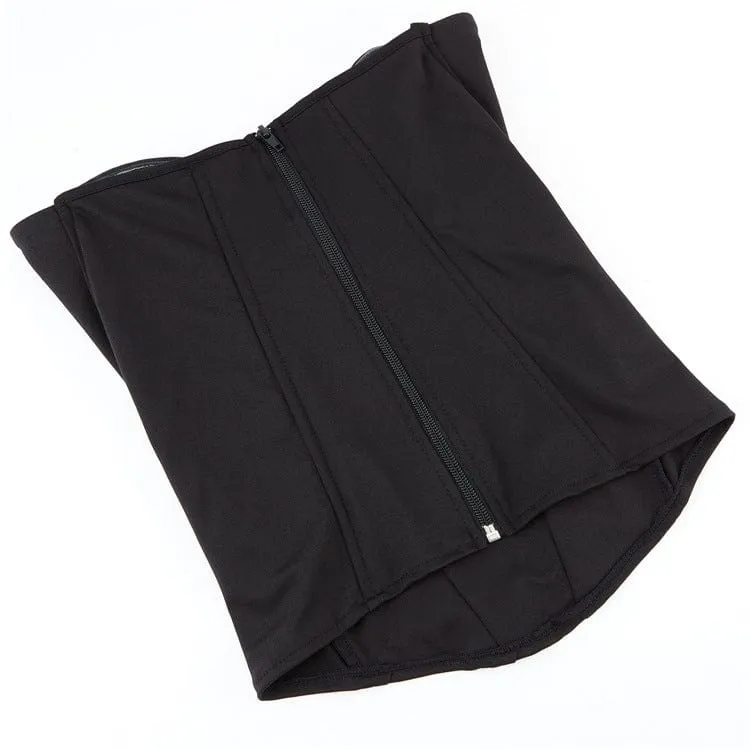 Gothic-Vollbrustkorsett für Damen in Volltonfarbe und elastischem Material