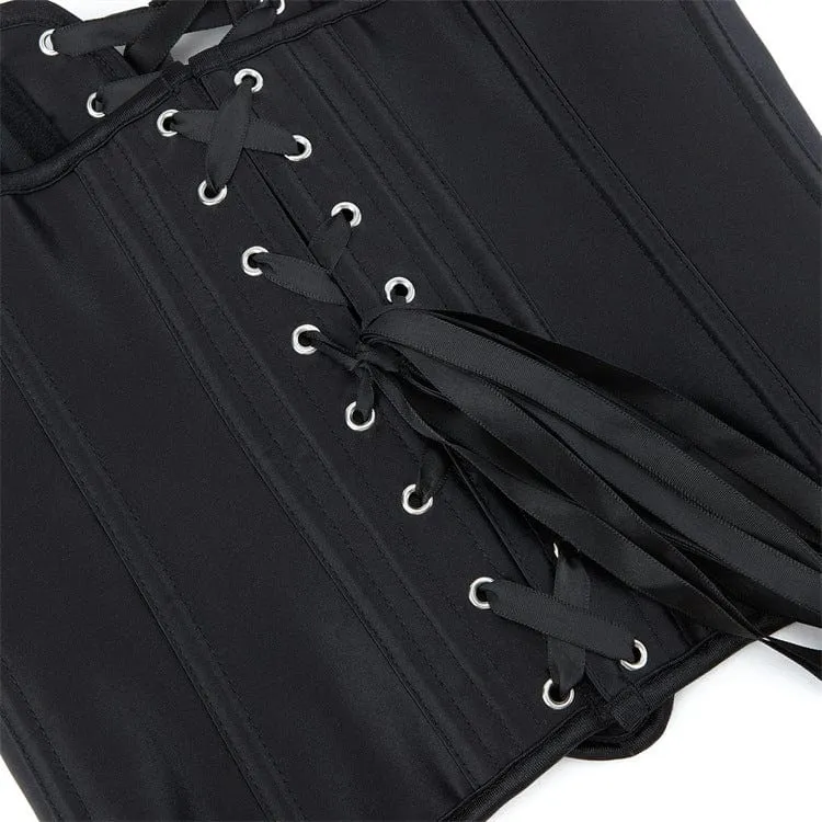 Damen Gothic-Vollbrustkorsett mit tiefem Ausschnitt und Schnürung