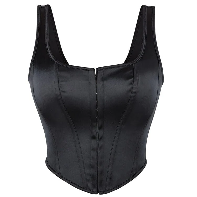Gothic Einreihiges Vollbrustkorsett für Damen in Volltonfarbe