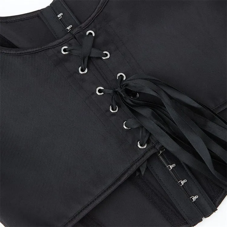 Gothic Einreihiges Vollbrustkorsett für Damen in Volltonfarbe