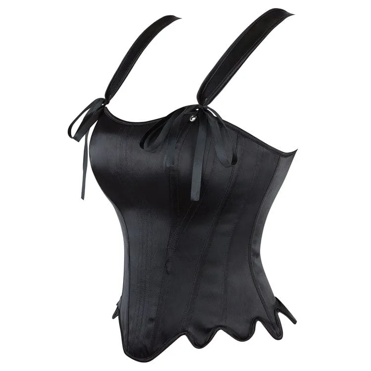 Gothic-Überbrustkorsett mit unregelmäßiger Schnürung für Damen