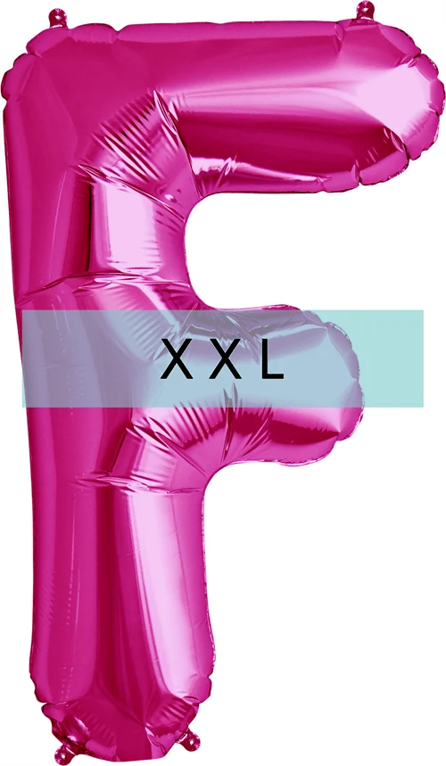 Buchstaben Ballon F XXL Pink