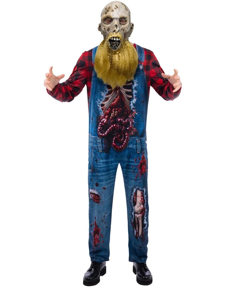 Redneck Zombie Kostüm mit Maske