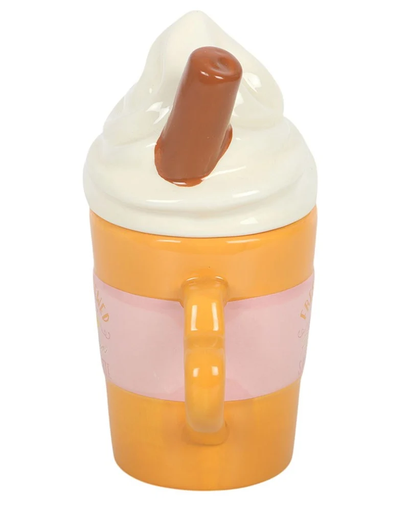 Pumpkin Spice Latte-Kaffebecher mit Deckel 10cm