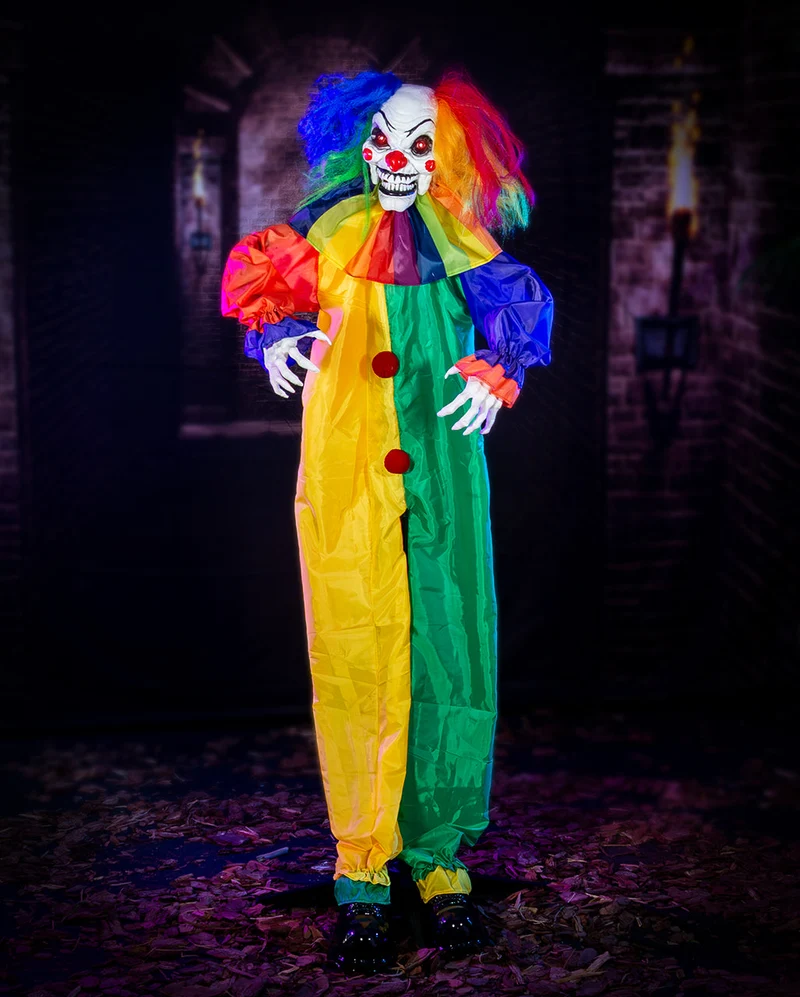 Jingles der Verrückte Clown Halloween Animatronic 166cm