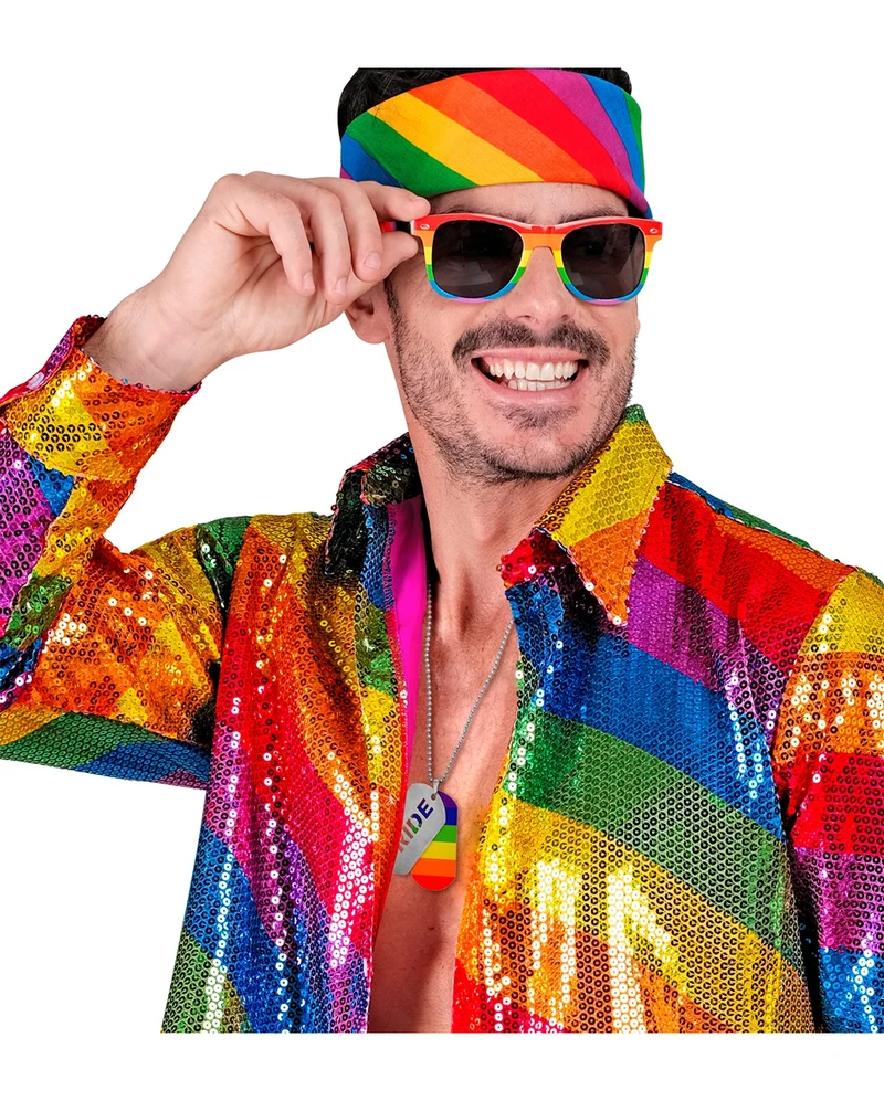 Dog Tag Gay Pride Halskette